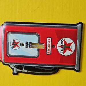 Texaco Gas Pump Metal Embossed Switch Plate
